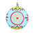 VIC-MT232030 - 4" Lights Blue Hand-painted Flt Round Ornament, 3-Pack - Vickerman