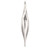 VIC-MT232413 - 13" Clear Shuttle White/Silver Ornament, 2-Pack - Vickerman