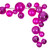 VIC-N240159 - 6' Hot Pink Ball Branch Garland - Vickerman