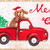 VIC-Q214623 - 2.5"x10yd Red Truck/Dog/Merry Xmas Ribbon - Vickerman