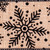 VIC-Q214847 - 2.5"x10yd Cream Black Snowflake Ribbon - Vickerman