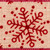 VIC-Q214849 - 2.5"x10yd Cream Red Snowflake Ribbon - Vickerman
