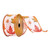 VIC-Q215081 - 2.5"x10yd White Fall Leaves Ribbon - Vickerman