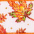 VIC-Q215081 - 2.5"x10yd White Fall Leaves Ribbon - Vickerman