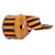 VIC-Q221162 - 2.5"x10yd Orange Black Stripe Ribbon - Vickerman