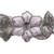 VIC-Q221733 - 1.5"x5yd White/Silver Flower Ribbon - Vickerman