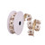 VIC-Q221739 - 1.5"x5yd Cream/Champagne Flower Ribbon - Vickerman