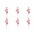 VIC-QG205020 - 20" Red/White Snowflake Spray, 6-Pack - Vickerman