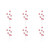 VIC-QG205032 - 20" Red White Glitter Snowflake Spray 6Bg - Vickerman