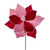 VIC-QG213312 - 17" Red/White Stripe Poinsettia, 5-Pack - Vickerman