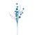 VIC-QG220812 - 33" Turq Ball/Coin Glitter Twig Spray, 6-Pack - Vickerman