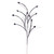 VIC-QG221787 - 36" Pewter Mini Star Glitter Spray, 6-Pack - Vickerman