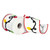 VIC-QR221742 - 4"x5yd White Tri Colour Branch Ribbon - Vickerman