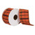 VIC-QR224107 - 2.5"x10yd Orange Dupion Plaid Ribbon - Vickerman