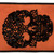 VIC-QR224571 - 4"x5yd Orange Lace Skull Glitter - Vickerman
