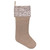 VIC-QTX202019 - 19" Burlap Silver Jewel Stocking - Vickerman