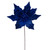 VIC-RG240702 - 20" Blue Velvet Striped 10" Flower, 3-Pack - Vickerman