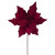 VIC-RG240765 - 20" Burgundy Velvet Stripe 10" Flower, 3-Pack - Vickerman