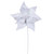 VIC-RG241911 - 20" White Iridescent 10" Flower, 3-Pack - Vickerman