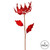 VIC-RX193503 - 32" Red Glitter Poinsettia Spray, 2-Pack - Vickerman