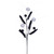 VIC-RX230944 - 23" Black/White Curly Spray, 4-Pack - Vickerman