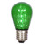 VIC-X14ST14-5 - S14 LED Green Transparent Bulb E26 Base, 5-Pack - Vickerman