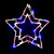 VIC-X490624 - 35 Lights LED R-w-b Star Window Decor 17x17" - Vickerman