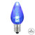 VIC-XLEDTC72-25 - C7 Blue Transparent LED Bulb, 25-Pack - Vickerman