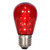 VIC-XS14P03-5 - S14 LED Red Transparent Bulb E26 Base, 5-Pack - Vickerman