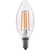 EiKO LED4WB11E12/FIL/827-DIM-G7 LED Advantage Filament B11 320 Deg, 4W-300Lm, Dimmable, 80CRI, 2700K, E12, 120Vac Clear, LED4WB11E12/FIL/827-DIM-G7 or EiKO