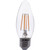 EiKO LED5WB11E26/FIL/827-DIM-G7 LED Advantage Filament B11 320 Deg, 5W-500Lm, Dimmable, 80CRI, 2700K, E26, 120Vac Clear, LED5WB11E26/FIL/827-DIM-G7 or EiKO