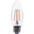 EiKO LED5WB11E26/FIL/827-DIM-G7 LED Advantage Filament B11 320 Deg, 5W-500Lm, Dimmable, 80CRI, 2700K, E26, 120Vac Clear, LED5WB11E26/FIL/827-DIM-G7 or EiKO
