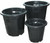 Hydrofarm HG10QBK Black Plastic Pot, 10 qt, pack of 44 HG10QBK or Hydrofarm