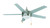 RP LightingFans 1005BN-E26-L Mirage Brushed Nickel Ceiling Fan 50 inch Sweep - 1005BN-E26-L