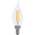 Sunlite 80662-SU 27K 5W B11 Torpedo Tip E12 LED Filament Chandelier Bulb