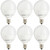 Sunlite 40296-SU 27K 5W E12 Warm White LED G16.5 Globe Bulb - Pack of 6