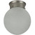 04476-SU - 8" 120V Decorative Globe Style Ceiling Fixture, Brush Nickel - Sunlite