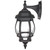 Sunlite 47070-SU Sunlite Down-Facing Carriage Style Outdoor Fixture, Black Powder Finish, Clear Beveled Glass