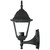 Sunlite Up-Facing Post Style Outdoor Fixture, Black Powder Finish, Clear Beveled Glass