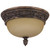 Sunlite 46040-SU Sunlite 13 Decorative Dome Ceiling Fixture, Antique Brown Finish, Tea Stained Glass