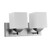 Sunlite 81323-SU 6" 2-Lights Medium (E26) A19 Traditional Square Shade Vanity Fixture