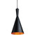 Sunlite 7" Cone Pendant Vintage Antique Style Fixture, Matte Black Finish