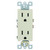 Sunlite 08015-SU 15A Decorative Duplex Receptacle, Ivory