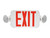 Exit & Emergency Combo, Thermoplastic, Red Letters, White EXC-RW by Maxlite