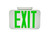 Exit, Thermoplastic, Green Letters, White EX-GW by Maxlite