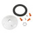 Keystone Technologies KT-FLED-RC-4-W Round Cover Plate for mounting Flood Lights on 4" Round boxes. Includes Mounting Hardware. White Color Flood Lights