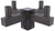 NaturaLED MT-4STV2.5-490/BZ 4" Square Pole Mounting Bracket with Quad 2-3/8" O.D. Tenon at 90¡ - Bronze