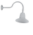 RAB Lighting GN1LED13YRSTS Gooseneck Style1 13W Warm LED 15" St Shade Rect Refl Silver