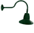 RAB Lighting GN1LED13YSTG Gooseneck Style1 13W Warm LED 15" Straight Shade Green