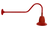 RAB Lighting GN2LED13YRST11R Gooseneck Style2 13W Warm LED 11" St Shade Rect Refl Red